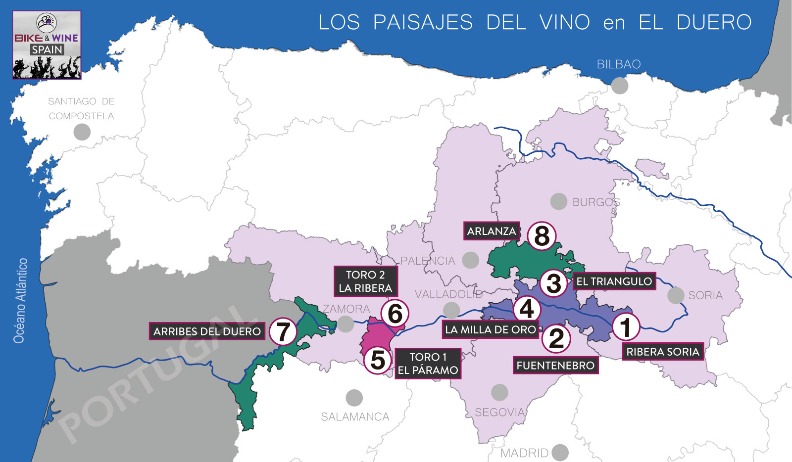 Mapa-Paisajes-El-Duero-Bike-Wine-Tours